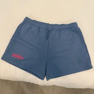 Starfit Blue Sweat Shorts with Drawstring and Logo | Size Large